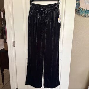 Anthropologie by Splendid Irene Black Velvet Women's Pants